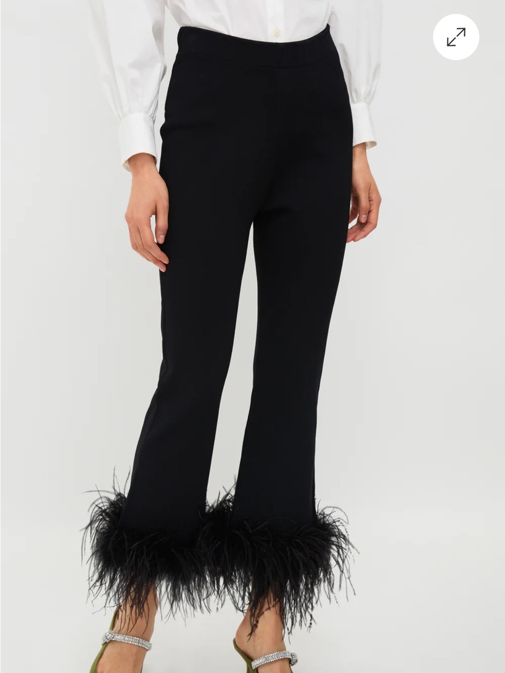 Tuckernuck Black Feather-Hem Slim Flare Pants